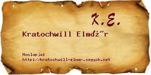 Kratochwill Elmár névjegykártya